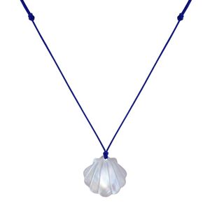 LES POULETTES BIJOUX Collier Lien Coquille St Jacques en Nacre