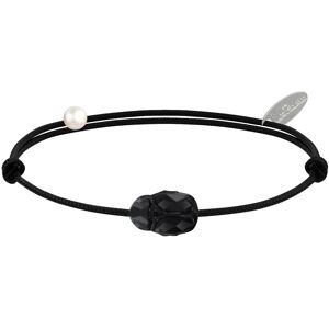 LES POULETTES BIJOUX Bracelet Lien Scarabee en Cristal Noir