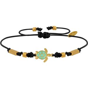 Bracelet Tortue Émaillé Turquoise Laiton Doré