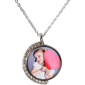 Ocadeau Collier strass photo rond