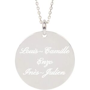 Ocadeau Collier grand rond argent