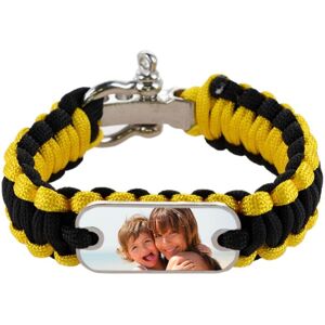 Ocadeau Bracelet tissu épais noir et jaune