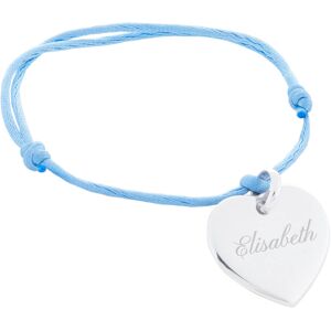 Ocadeau Bracelet cœur argent cordon bleu