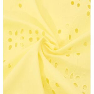 Promod Coupon 2 m broderie anglaise Jaune Citron Unique