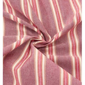 Promod Coupon de 2 m en coton viscose Raye vieux rose 2m