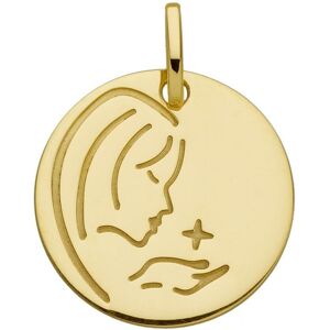 Mon Premier Bijou Médaille Vierge à l’étoile - Or jaune 18ct