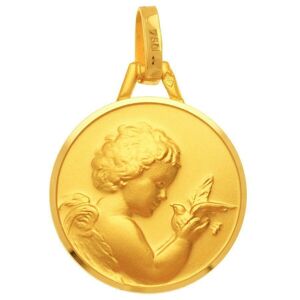 Pichard-Balme Médaille Ange à la Colombe - Or jaune 18ct