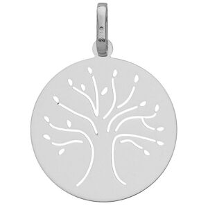 Mon Premier Bijou Medaille Arbre de vie elance ajouree - Or blanc 18ct