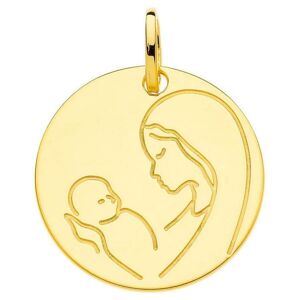 Mon Premier Bijou Médaille Vierge à l’enfant - Or jaune 9ct