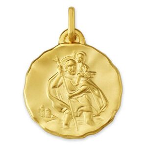 Mon Premier Bijou Medaille Saint- Christophe ronde - Or jaune 18ct