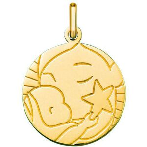 Mon Premier Bijou Medaille Vierge a l?enfant etoile - Or jaune 9ct