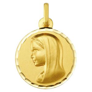 Mon Premier Bijou Medaille Vierge profil gauche - Or jaune 9ct