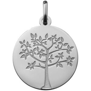 Mon Premier Bijou Medaille Arbre de vie printanier - Or blanc 9ct