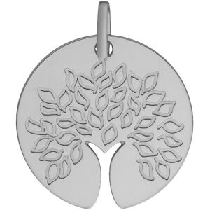 Mon Premier Bijou Médaille Arbre de vie au tronc ajouré - Or blanc 18ct