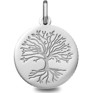 Mon Premier Bijou Medaille Arbre de vie aux racines - Or blanc 18ct