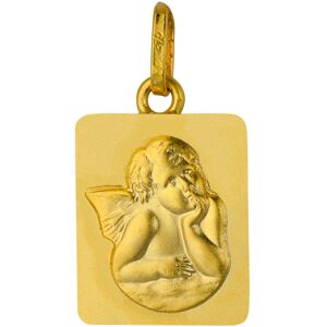 Mon Premier Bijou Medaille Ange rectangle - Or jaune 9ct