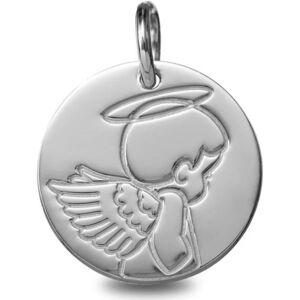 Mon Premier Bijou Médaille Ange auréolé - Or blanc 9ct