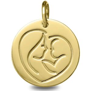 Mon Premier Bijou Médaille Vierge à l’enfant en coeur - Or jaune 18ct