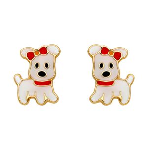 Mon Premier Bijou Boucles d’oreilles chiens - Vis - Or jaune 18ct