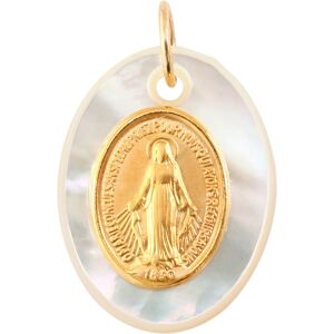 Mon Premier Bijou Médaille Vierge Miraculeuse - Or jaune 18ct & nacre