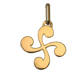 Mon Premier Bijou Pendentif croix basque - Or jaune 18ct