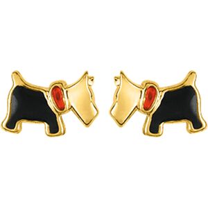 Mon Premier Bijou Boucles daoreilles Chien - Vis - Or jaune 9ct