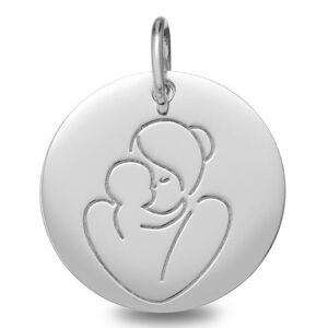 Mon Premier Bijou Médaille Vierge à l’enfant - Or blanc 9ct