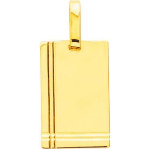 Mon Premier Bijou Pendentif plaque striee - Or jaune 18ct