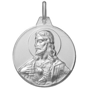 Maison de la Medaille Medaille Christ Sacre Coeur - Argent massif