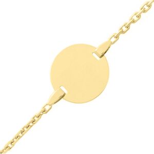 Mon Premier Bijou Gourmette bebe jeton - Or jaune 18ct