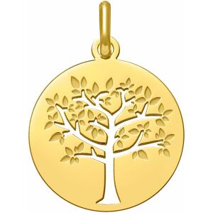 Mon Premier Bijou Medaille Arbre de vie printanier ajouree - Or jaune 18ct