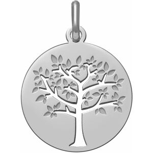 Mon Premier Bijou Medaille Arbre de vie printanier ajouree - Or blanc 18ct