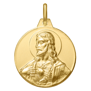 Maison de la Médaille Médaille Christ Sacré Coeur - Or jaune 18ct - Publicité