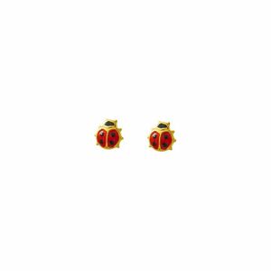 Mon Premier Bijou Boucles d’oreilles coccinelles - Vis - Or jaune 9ct