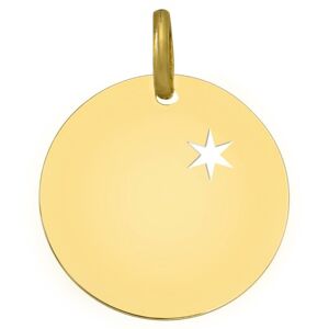 Mon Premier Bijou Médaille étoile ajourée - Or jaune 18ct