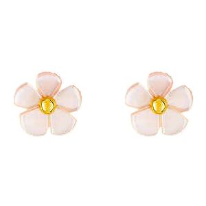 Mon Premier Bijou Boucles d’oreilles fleurs en nacres roses - Vis - Or jaune 9ct & nacre