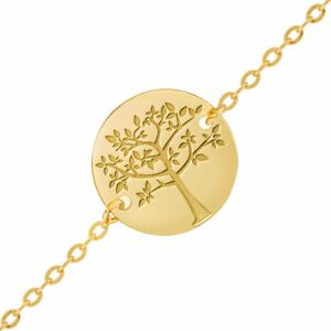 Mon Premier Bijou Gourmette bebe arbre de vie printanier - Or jaune 18ct