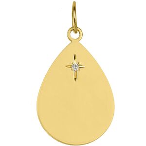 Mon Premier Bijou Pendentif goutte étoilée - diamant & or jaune 18ct