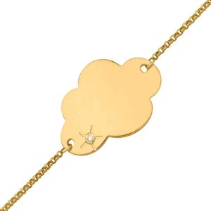 Mon Premier Bijou Gourmette bebe nuage - diamant & or jaune 18ct