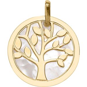 Mon Premier Bijou Medaille Arbre de vie - Or jaune 9ct & nacre