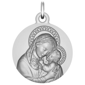 Maison de la Médaille Médaille Vierge à l’enfant de Botticelli - Or blanc 9ct