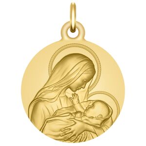Maison de la Médaille Médaille Vierge à l’enfant - Amour Maternel - Or jaune 9ct