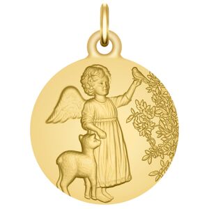 Maison de la Médaille Médaille Ange à l’oiseau et l’agneau - Or jaune 18ct