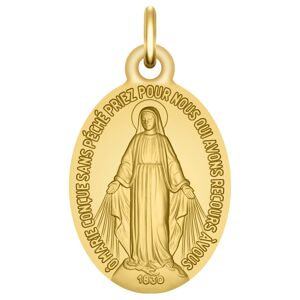 Maison de la Médaille Médaille Vierge Miraculeuse à graver - Or jaune 18ct