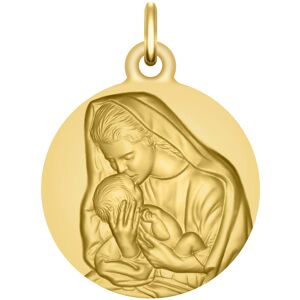 Maison de la Médaille Médaille Vierge à l’enfant - Le Baiser - Or jaune 9ct