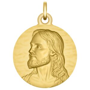 Maison de la Médaille Médaille du Christ martelée - Or jaune 9ct