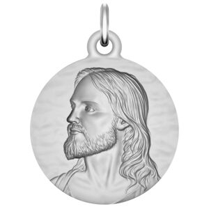 Maison de la Médaille Médaille du Christ martelée - Argent Massif