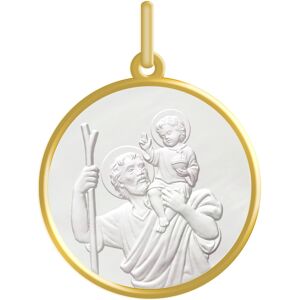 Maison de la Medaille Medaille Saint Christophe - Or jaune 18ct & Nacre