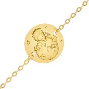 Maison de la Medaille Gourmette bebe Petit Prince protege ta planete - Or jaune 18ct