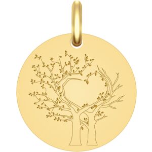 Mon Premier Bijou Medaille Arbres de vie au coeur - Or jaune 9ct